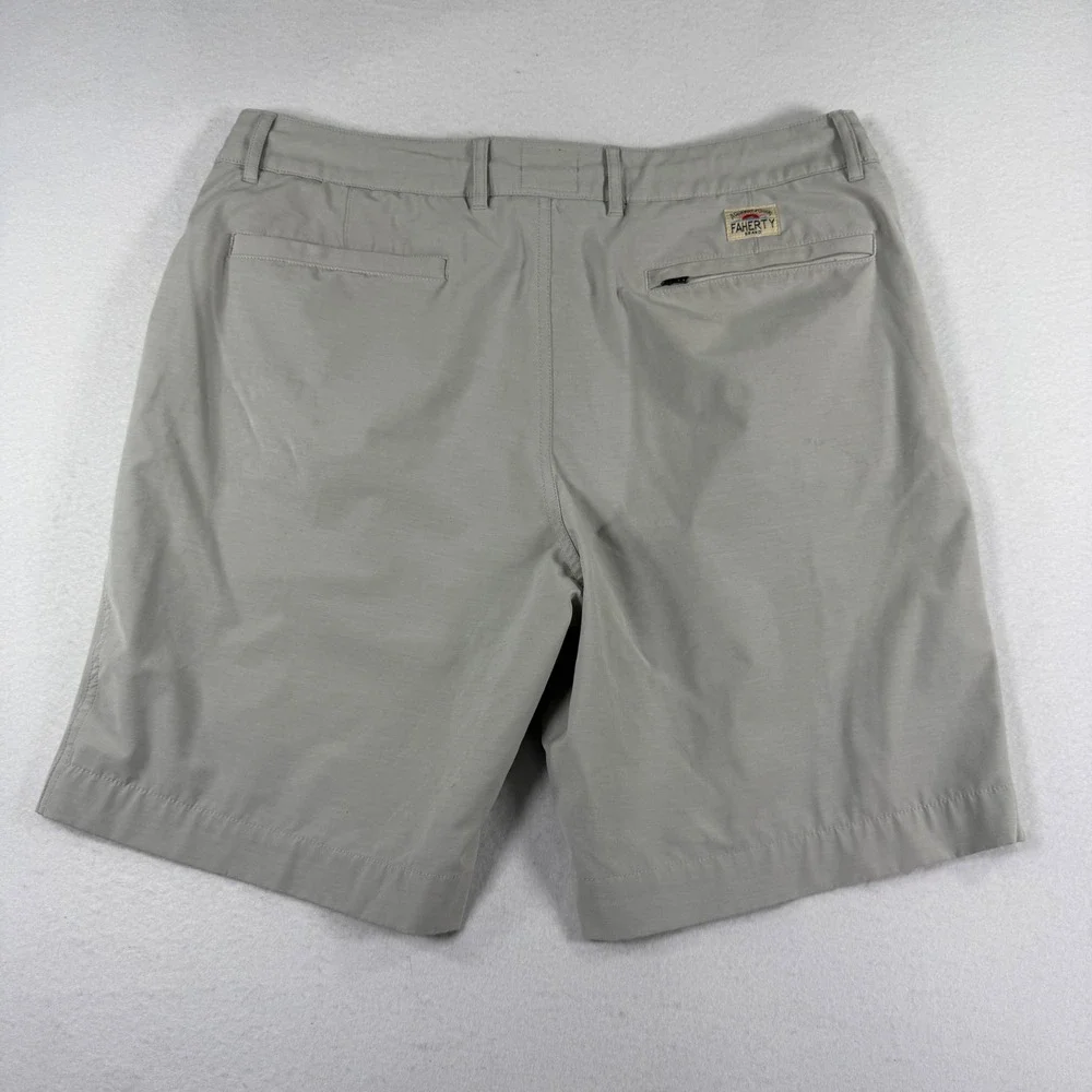 Faherty All Day Shorts Mens 35/36 Gray Hybrid Stretch Boardshorts MSC0012
